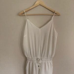 White romper with lace bottom